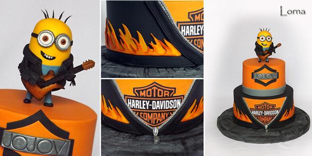Harley Davidson, Rock a Mimoň.., torta, Narodeninové torty Harley Davidson, Rock a Mimoň.., torta, Narodeninové torty, Lorna, 2