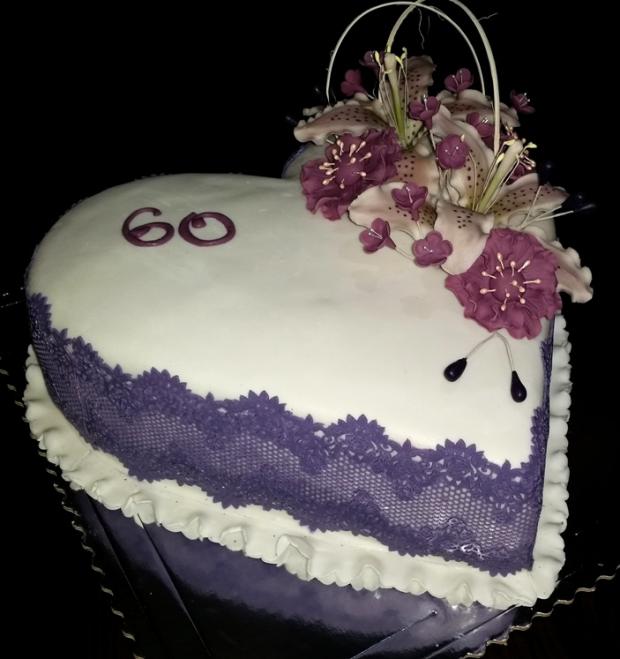 Fialové srdiečko , torta, Narodeninové torty, MartinaO, 1