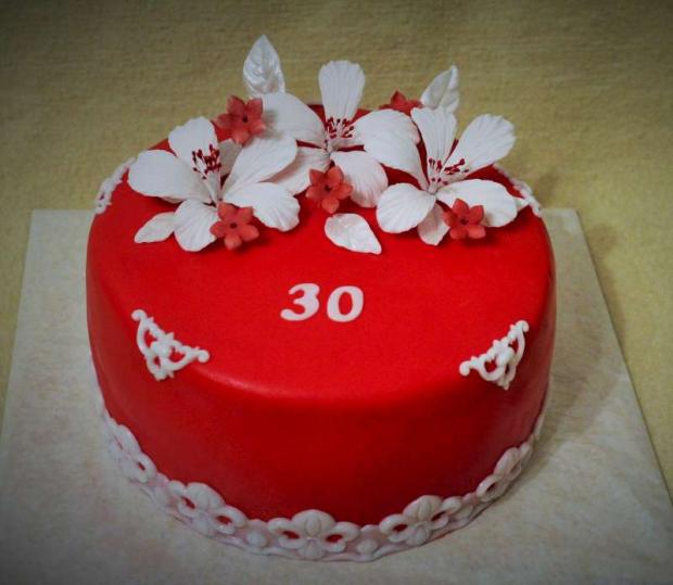 Červeno biela, torta, Narodeninové torty, DanielaTN, 1