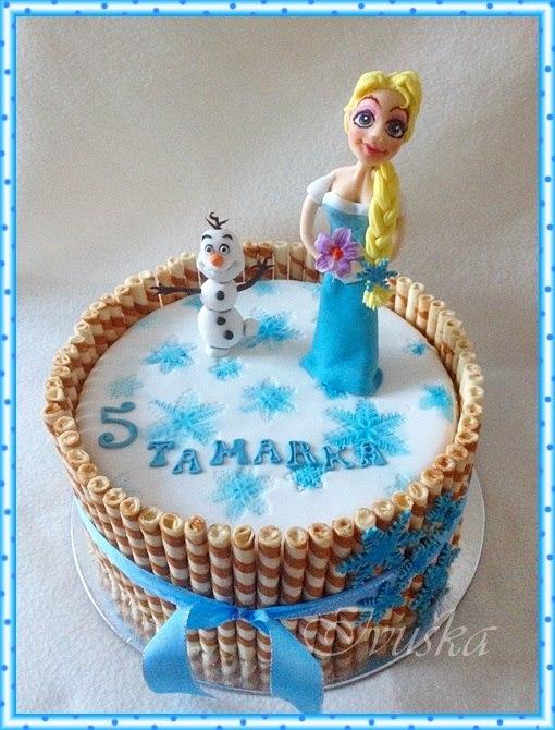 Elza a Olaf, torta, Rozprávkové torty, likerik, 1