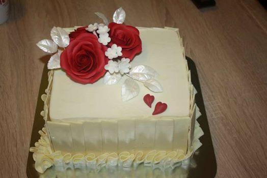 Výročie sobáša s bielou čokoládou, torta, Svadobné torty Výročie sobáša s bielou čokoládou, torta, Svadobné torty, stanula, 1