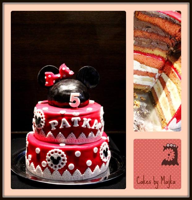 Minnie torta, torta, Torty pre dievčatá, Torty od Majky, 1