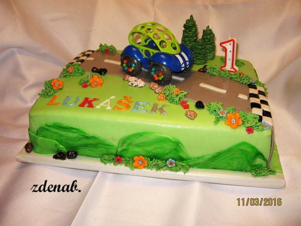 s autíčkem, torta, Torty autíčka, vláčiky, zdenab., 1