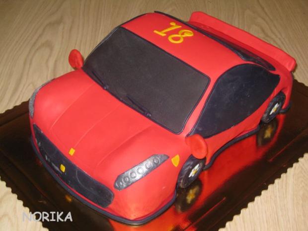 Auto na 18., torta, Torty autíčka, vláčiky, norika, 1