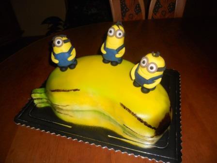 mimoni na banáne, torta, Rozprávkové torty, mackau, 1