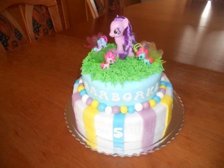 poníky, torta, Torty so zvieratkami, mackau, 1