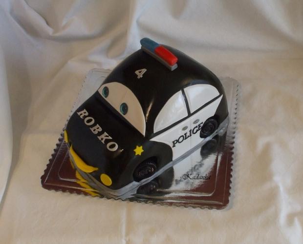 Policajné autíčko, torta, Torty autíčka, vláčiky, Kadanka, 1