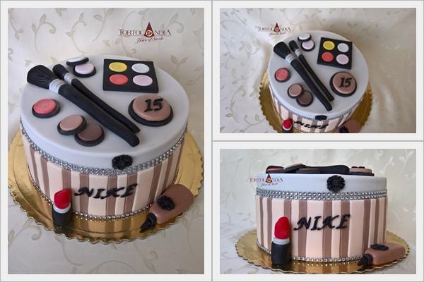 Darčeková krabica s kozmetikou /Make up/, torta, Narodeninové torty Darčeková krabica s kozmetikou /Make up/, torta, Narodeninové torty, Tortolandia.sk, 2