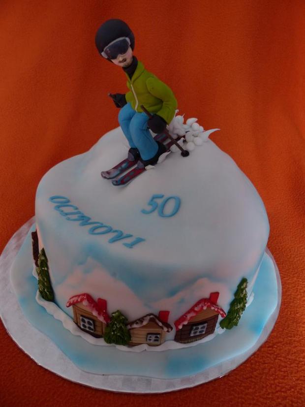s lyžiarom, torta, Narodeninové torty s lyžiarom, torta, Narodeninové torty, Anna Š., 1