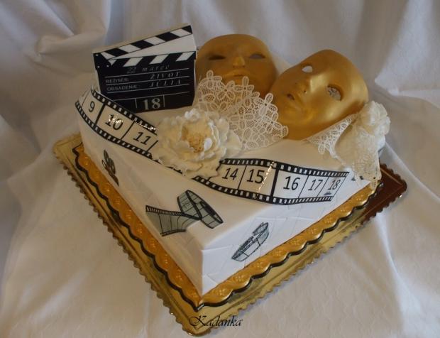 Pre budúcu filmovú a divadelnú herečku, torta, Narodeninové torty Pre budúcu filmovú a divadelnú herečku, torta, Narodeninové torty, Kadanka, 1