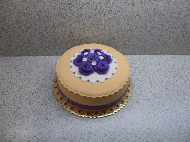 krémovo - fialová, torta, Narodeninové torty, nmiriam, 1