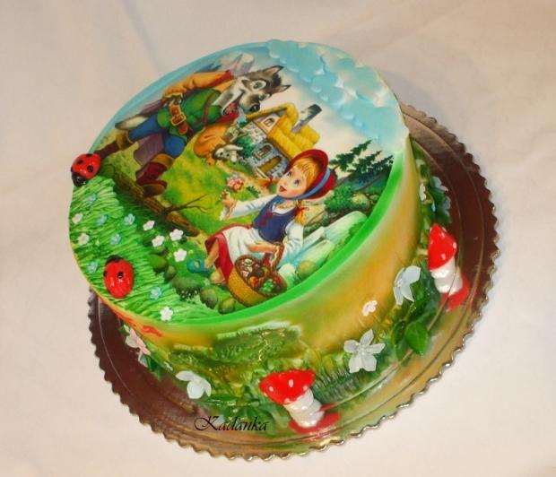 Červená čiapočka, torta, Rozprávkové torty, Kadanka, 2