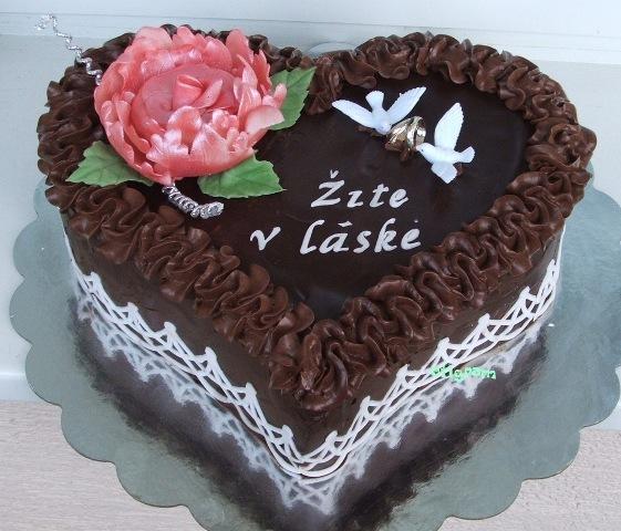svadobná poliata čokoládou, torta, Svadobné torty, atigram, 1