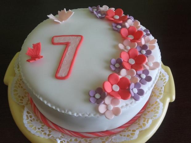 S kvetinkami, torta, Narodeninové torty, Mária G, 1