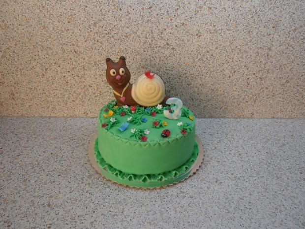 s čokoládovým slimáčikom, torta, Torty so zvieratkami, nmiriam, 1