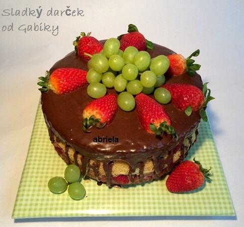 Jednoduchá čokoládová s ovocím, torta, Čokoládové torty, abriela, 1