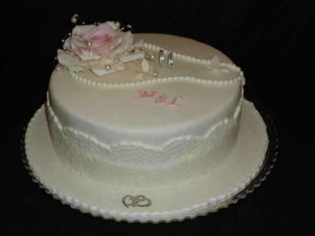 Jednoduchá svadobná tortička, torta, Svadobné torty, kukulka1, 1