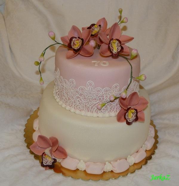 S orchideami, torta, Narodeninové torty S orchideami, torta, Narodeninové torty, JarkaZ, 1