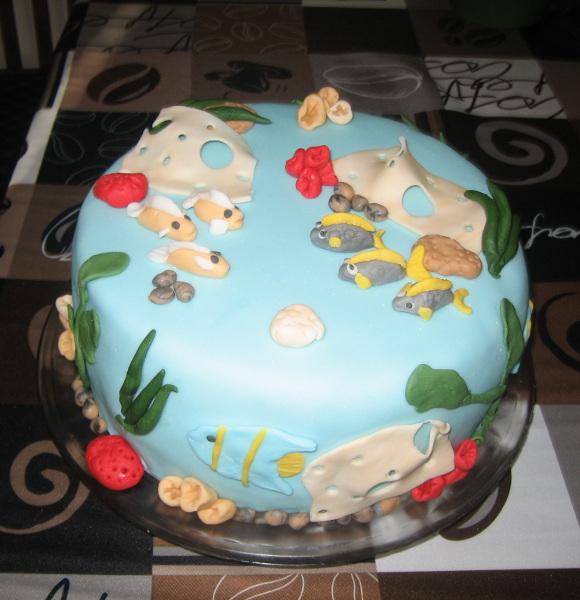 Akvárium, torta, Narodeninové torty Akvárium, torta, Narodeninové torty, helenah, 1