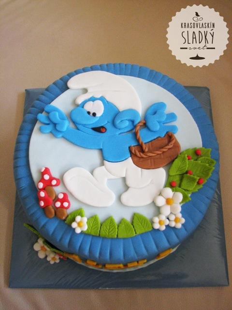 Šmolková tortička, torta, Rozprávkové torty, Krasovlaska, 1