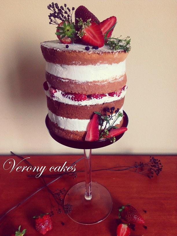 Naked cake, torta, Narodeninové torty, Verony, 1