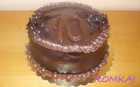 10 výročie sobáša, torta, Čokoládové torty 10 výročie sobáša, torta, Čokoládové torty, ROMKAJ, 1