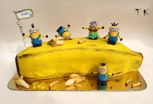 banán s mimoňmi, torta, Rozprávkové torty banán s mimoňmi, torta, Rozprávkové torty, TORTY Klaudia, 1