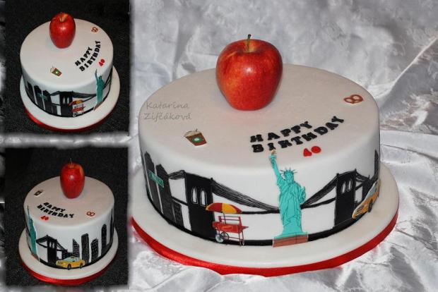 malovany New York...New Yooooooooork!, torta, Narodeninové torty, Katarina139, 1