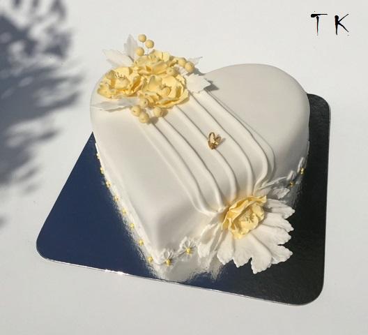 svadobné srdiečko, torta, Svadobné torty, TORTY Klaudia, 1