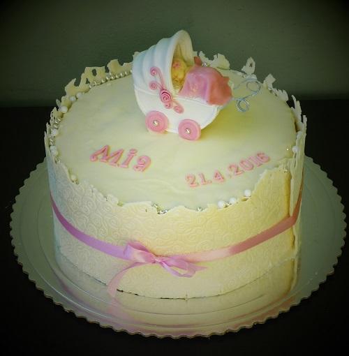 s bielou cokoladou, torta, Torty na krstiny, Danielita13, 1