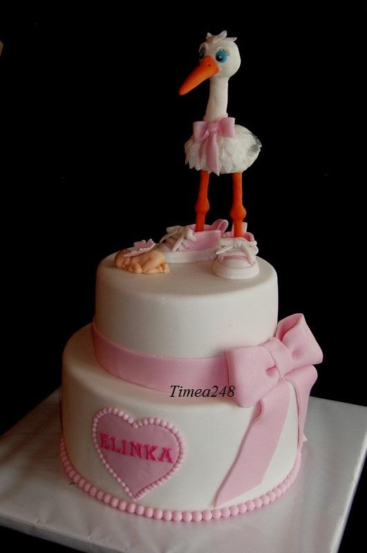 S bocianom, torta, Torty na krstiny S bocianom, torta, Torty na krstiny, timea248, 1