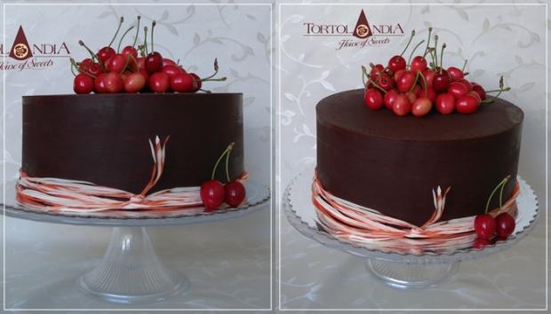 Čokoládová s čerstvými čerešničkami, torta, Čokoládové torty Čokoládová s čerstvými čerešničkami, torta, Čokoládové torty, Tortolandia.sk, 1