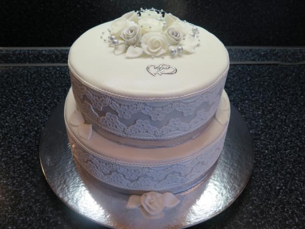 Menšia svadobná, torta, Svadobné torty, alapk, 1