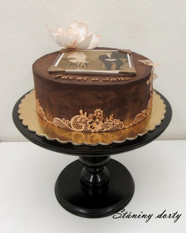 Zlatá svatba, torta, Svadobné torty Zlatá svatba, torta, Svadobné torty, Stániny dorty, 1