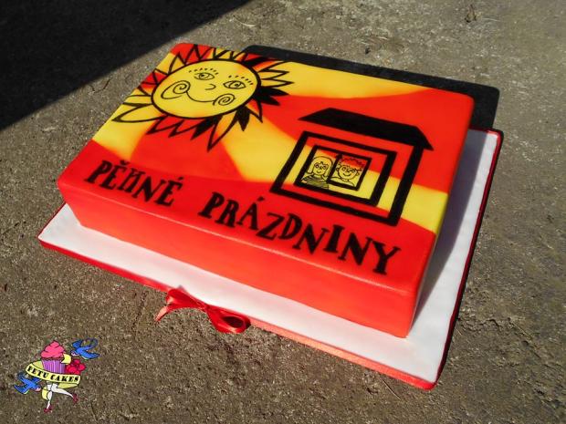 Pro základní školu, torta, Torty - škola, stužková, Petu Cakes, 1