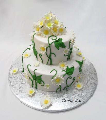 S margarétkami , torta, Narodeninové torty, TortyMia, 1