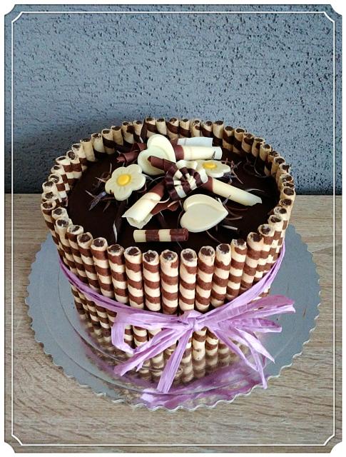 Čoko s trubičkami, torta, Narodeninové torty, dakota14, 1