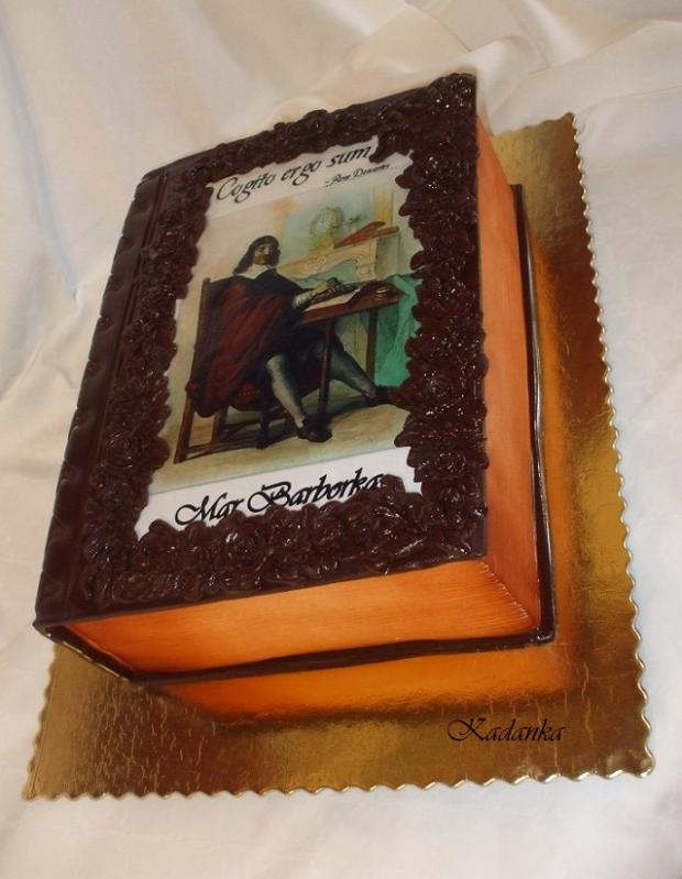 Kniha na promócie R.Descartes "Cogito ergo sum" "Myslím,teda som" , torta, Torty - škola, stužková Kniha na promócie R.Descartes "Cogito ergo sum" "Myslím,teda som" , torta, Torty - škola, stužková, Kadanka, 3