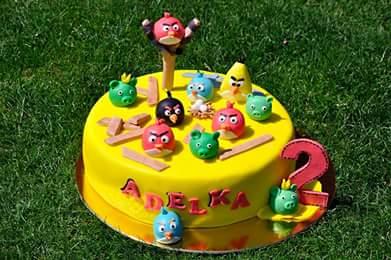 Angry birds , torta, Rozprávkové torty, zlasticova, 1