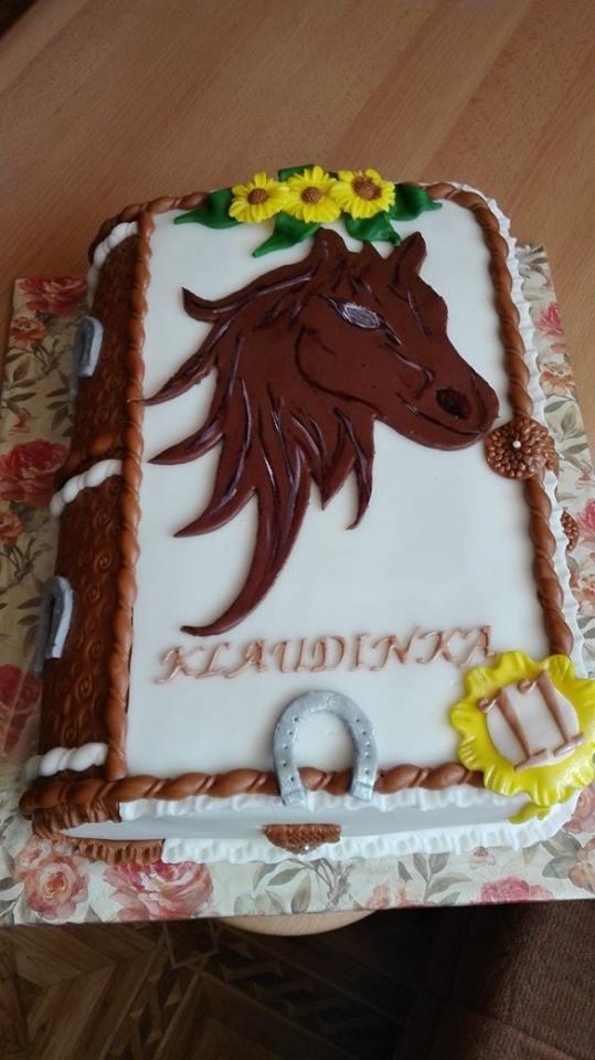 kniha s koníkom pe dievčatko, torta, Narodeninové torty, Helena Eglyova, 1