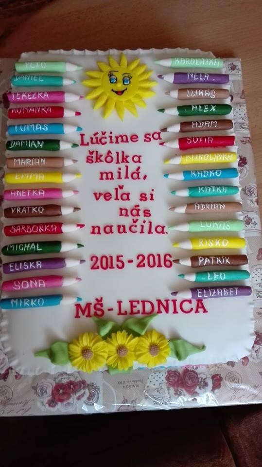  do škôlky na rozlúčku , torta, Torty - škola, stužková, Helena Eglyova, 1