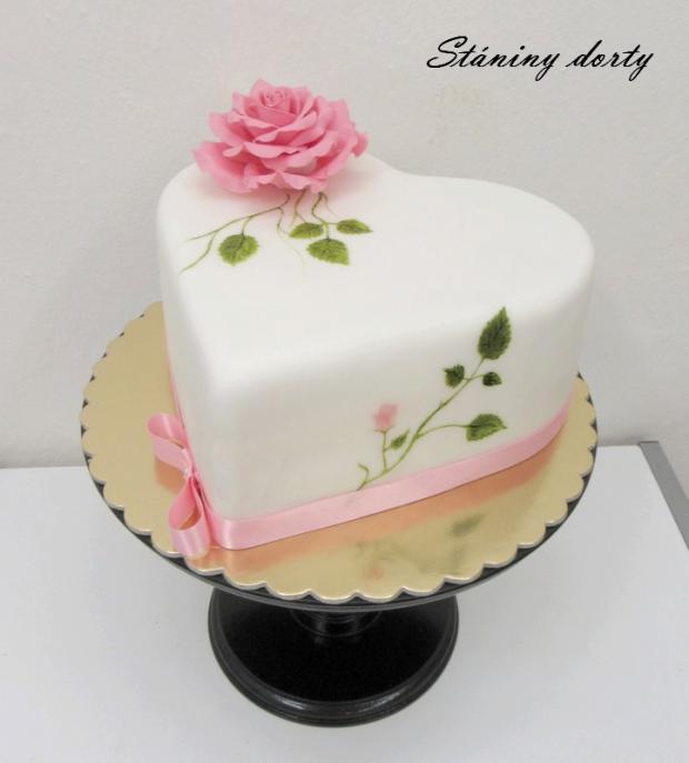 Něžné srdce, torta, Narodeninové torty Něžné srdce, torta, Narodeninové torty, Stániny dorty, 1