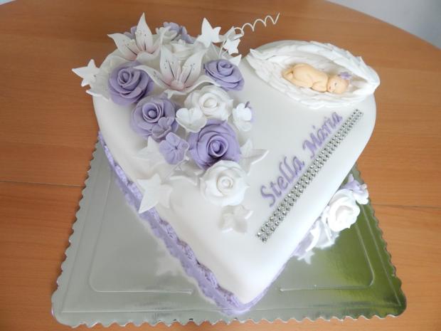 Krst srdiečko, torta, Torty na cirkevné sviatky Krst srdiečko, torta, Torty na cirkevné sviatky, Lubka212, 1
