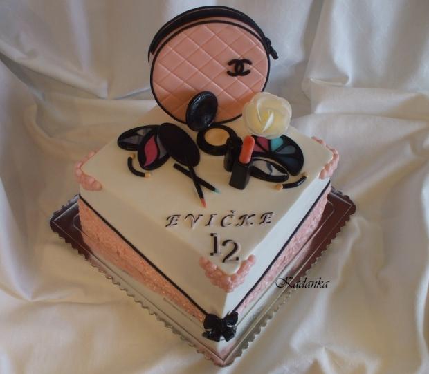 Dekoračná kozmetika pre slečnu, torta, Torty pre dievčatá, Kadanka, 1