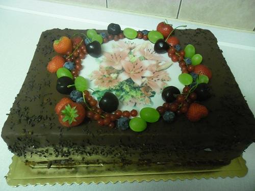 čokoládová s ovocím, torta, Čokoládové torty, Ivka29, 1