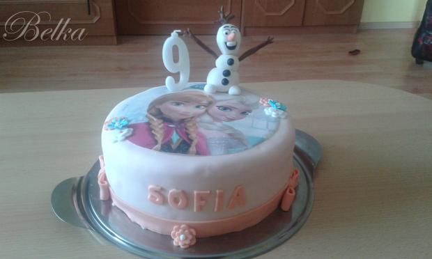 olaf, torta, Rozprávkové torty, belka, 1