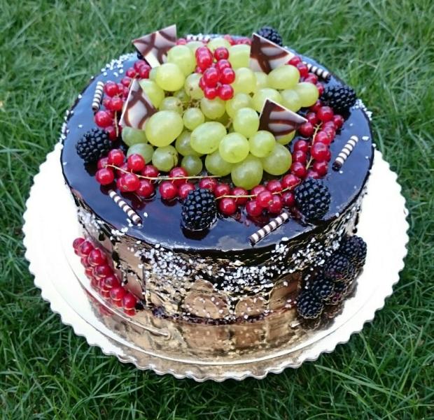 Tortička s ovocím , torta, Čokoládové torty, andy611, 1