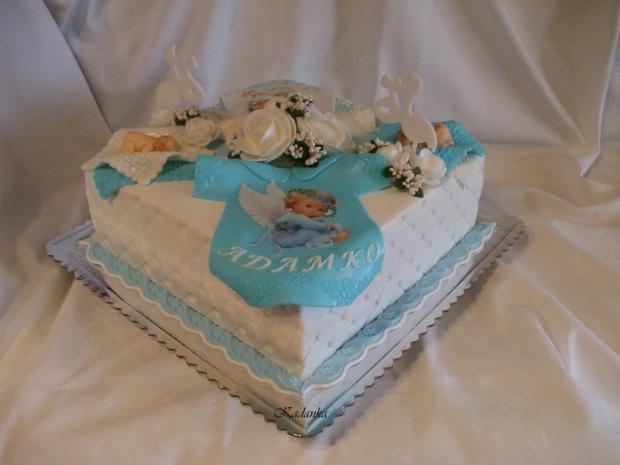 Na krstiny pre dve krstniatka , torta, Torty na krstiny, Kadanka, 2