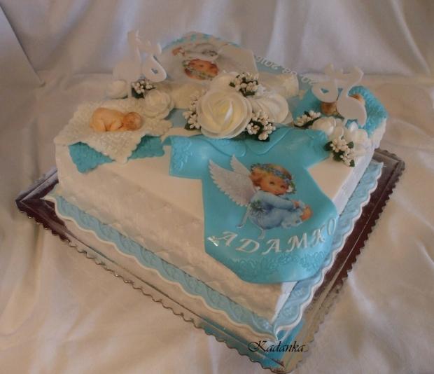 Na krstiny pre dve krstniatka , torta, Torty na krstiny, Kadanka, 3