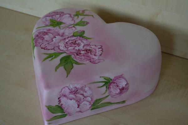 Maľovane srdce, torta, Narodeninové torty Maľovane srdce, torta, Narodeninové torty, lubigo, 1